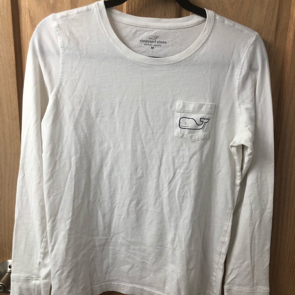 White Vineyard Vines Long-Sleeve Shirt